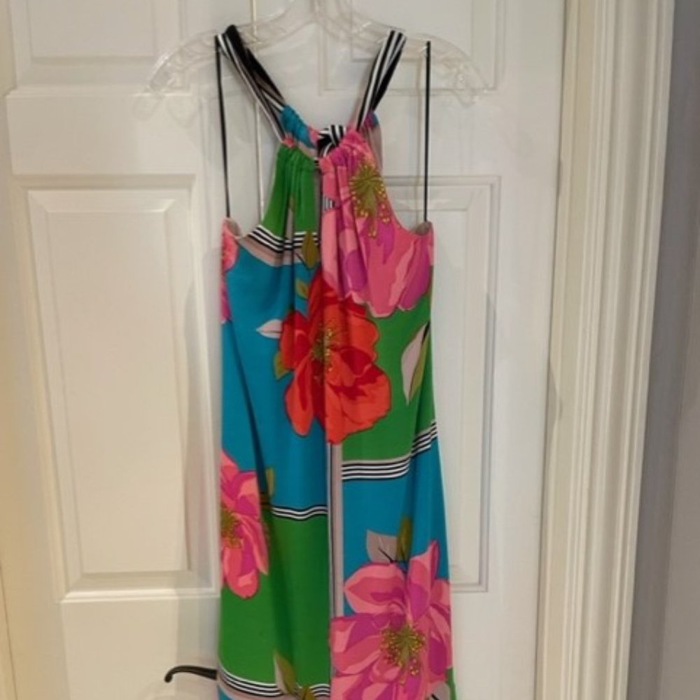Trina Turk Silk Halter Maxi Dress, Size 6